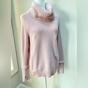 Market & Spruce Soft Blush Pink Cowl Neck Sweater